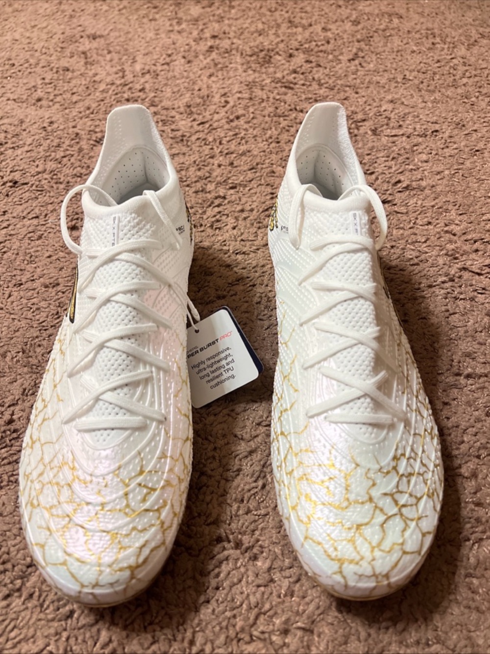 Skechers SKX 1.5 Elite FG Cleats Size 11 White Gold Harry Kane